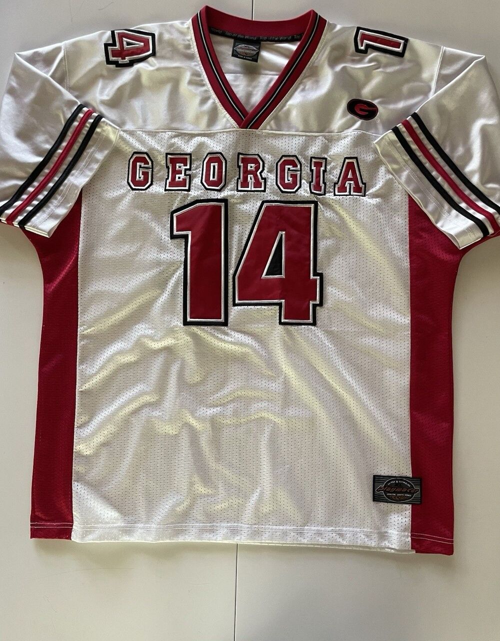 XL Georgia Bulldogs #14 Double-Sided “Dawgs” Playmaker Patched Jersey